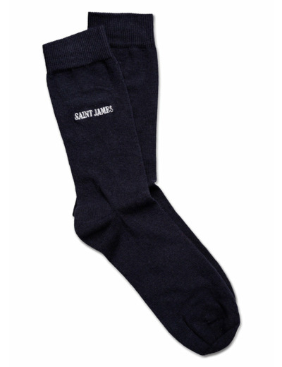 Chaussettes unies brodées  'Saint James'