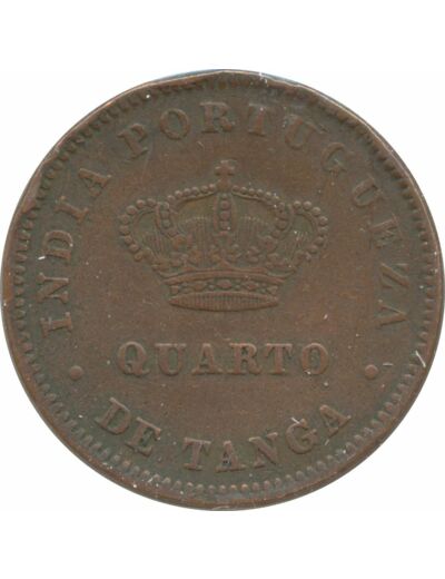 INDE PORTUGAISE 1/4 TANGA (15 REIS) LUIS Ier 1886 TTB