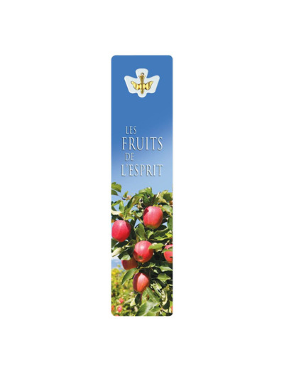 Signet plastifié avec médaille sous sachet-LES FRUITS de L'ESPR-angl.
