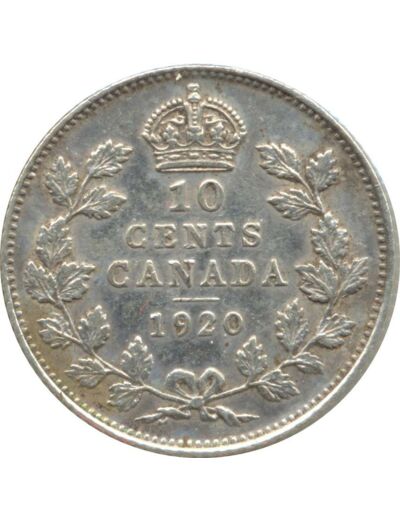 CANADA 10 CENTS 1920 TTB+