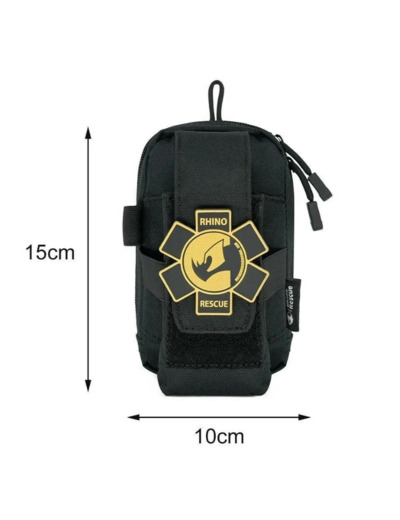 Trousse IFAK noire Rhino Rescue - kit de premiers secours vide personnalisable