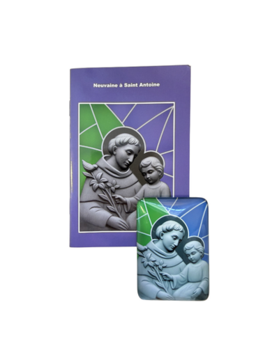 Magnet en Verre 48x68mm + Livret Neuvaine - Saint Antoine