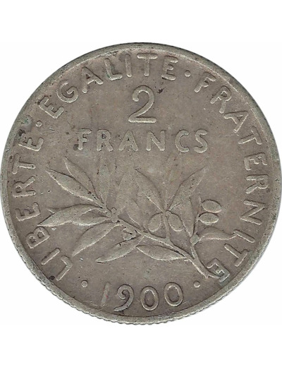 FRANCE 2 FRANCS SEMEUSE 1900 TB+