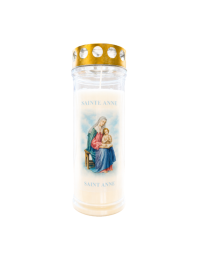 Bougie Funéraire 160 Heures Sainte Anne avec Prière
