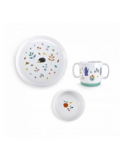 Set vaisselle porcelaine Pomme des bois