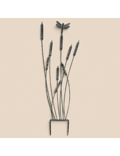 Treillage roseaux gris fer 29x1x91cm