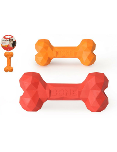 Jouet pour chien, Os géométrique en caoutchouc - 11cm
