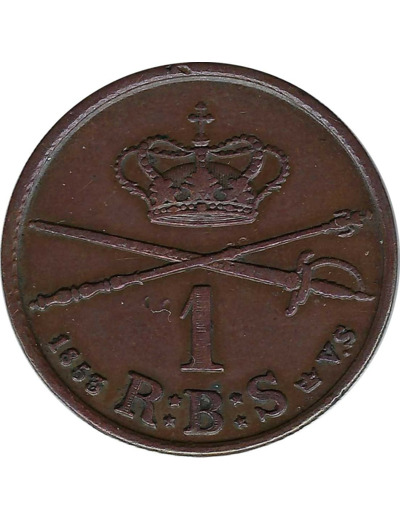 DANEMARK 1 RIGSBANKSKILLING FREDERIK VII 1853 TTB