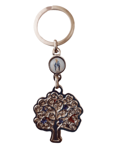 Porte-Clefs métal- Arbre de Vie -COULEUR - MIRACULEUSE