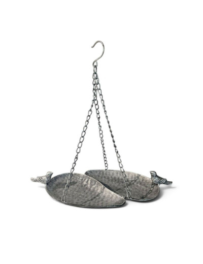 Mangeoire oiseaux à suspendre fer 37x15x38cm