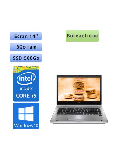 PC portable HP Windows 10 - i5 8GB 500GB SSD 14.1" - Ordinateur