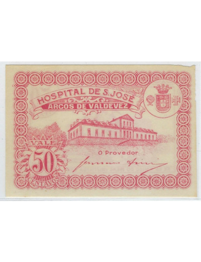 PORTUGAL 50 CENTAVOS HOSPITAL DE S. JOSE 1920 TTB+