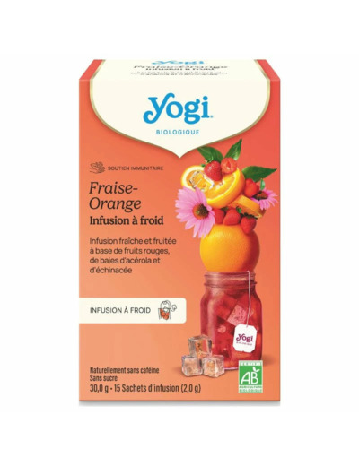 Infusion à Froid Fraise Orange 15 sachets-Yogi Tea