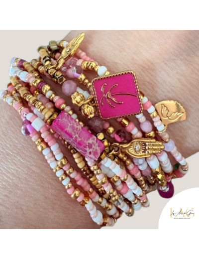 BRACELET MULTIRANGS AMULETTE D'AURORE