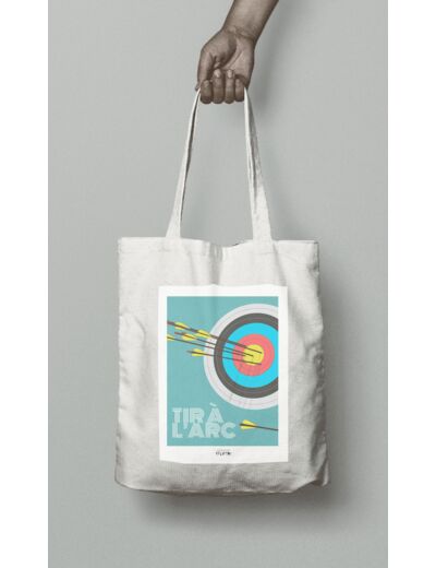 Tote bag ou sac de tir à l'arc " La cible bleue"