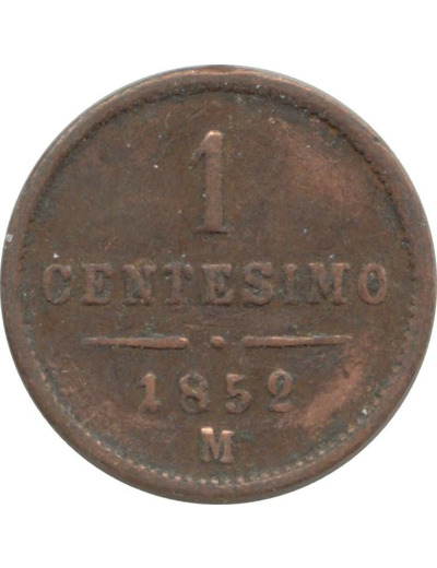 ITALIE (LOMBARDIE) 1 CENTESIMO 1852 M TTB+