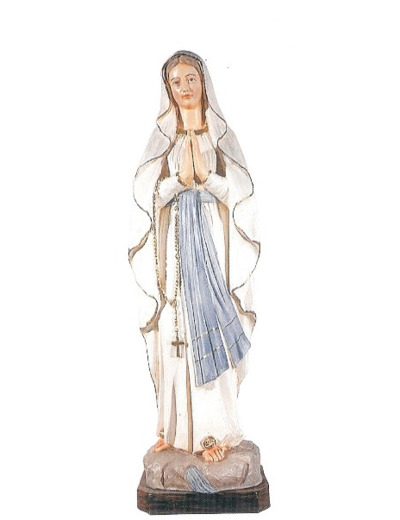 Vierge de Lourdes 50 cm- résine polychrome peinte main