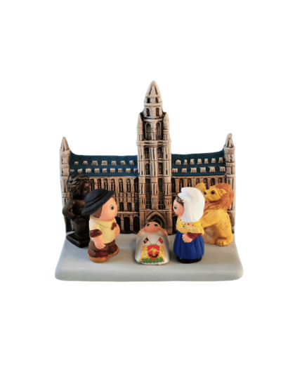 CRECHE en céramique BLOC 8x7cm- BELGIQUE