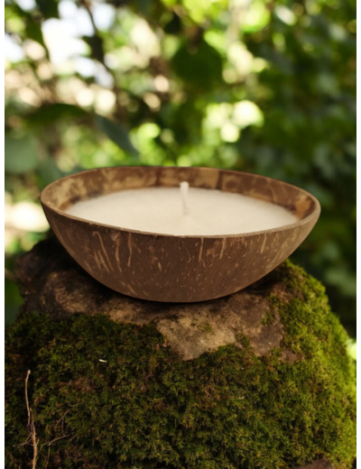 Bougie coque noix de coco