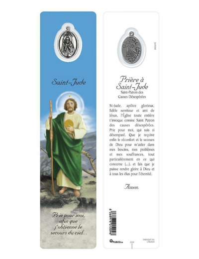 Signet plastifié avec médaille -ST JUDE