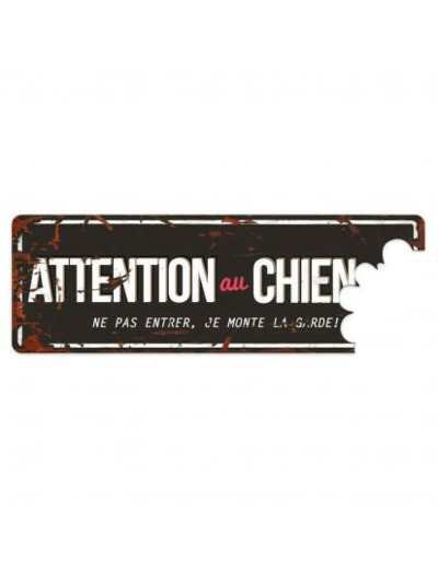 Plaque "Attention au chien" - 2 couleurs