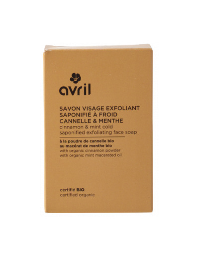 Savon à froid exfoliant visage et corps Cannelle Menthe 100g