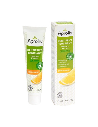 Dentifrice Tonifiant sans menthe Propolis et xylitol aromatisé au Citron 75ml