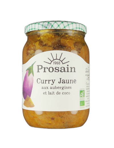 Curry Jaune Aubergine et Lait Coco 650g Bio