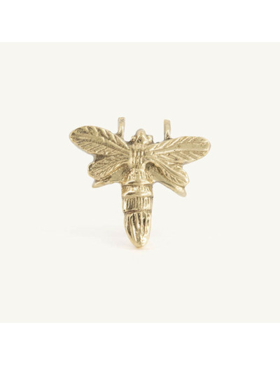 Bouton de tiroir Abeille Queen Bee Doré Laiton Recyclé 5x5x7cm