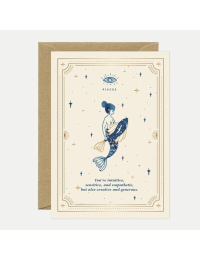 Carte Astro Pisces / Poisson - AWS