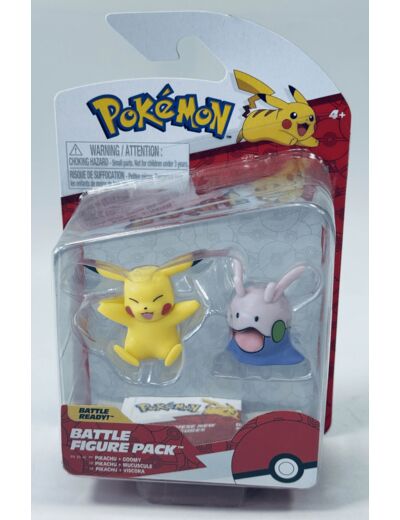 POKEMON BATTLE FIGURE PACK PIKACHU ET MUCUSCULE DE CHEZ JAZWARES