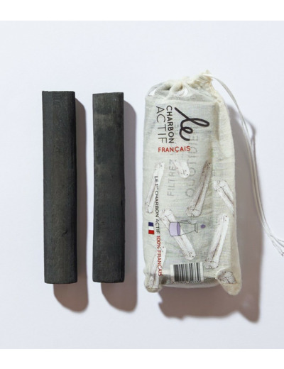 Charbon français pour gourdes X 2 bâtons filtrants pour l'eau.