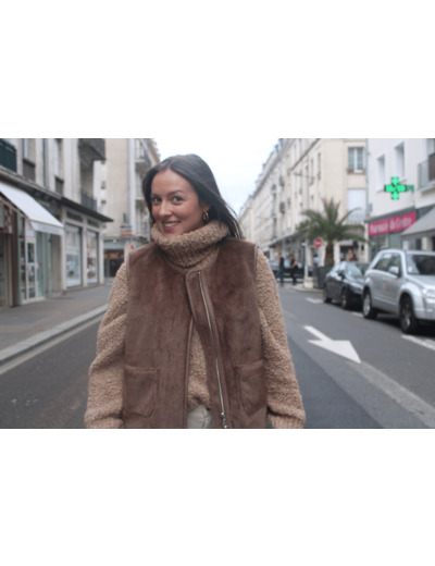 GILET DOLORES - chocolat