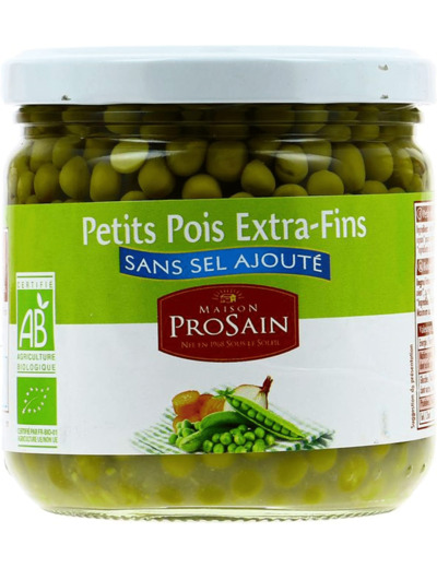 Petits pois extra-fins sans sel 240g ne Prosain