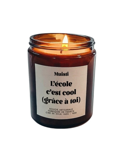 Bougie parfumée "L'école c'est cool"