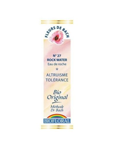 Fleur de Bach Rock Water, Eau de roche en compte-gouttes 20 ml