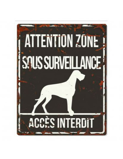 Plaque "Attention" Dogue Allemand - 4 formats