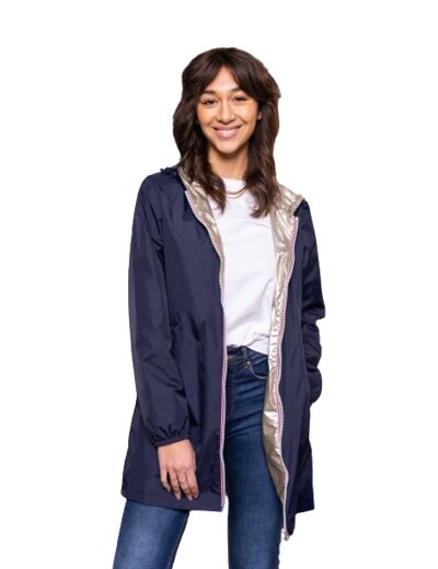 Veste Longue Reversible LAURA JO 23052 Marine