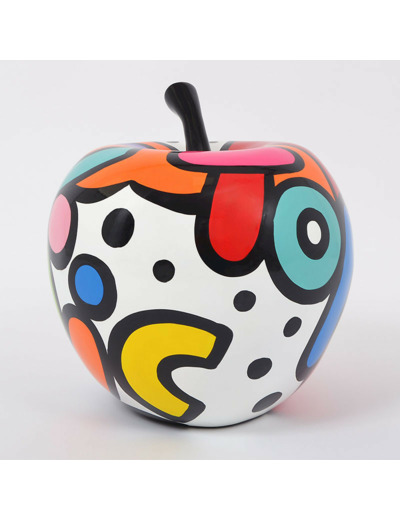 Statue pomme Logan multi couleurs 38x38x38cm