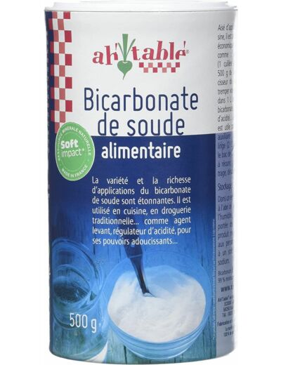 Bicarbonate de soude alimentaire 500g Ah Table