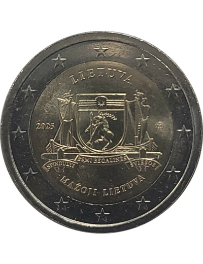 LITUANIE 2025 2 EURO COMMEMORATIVE MAZOJI UNC
