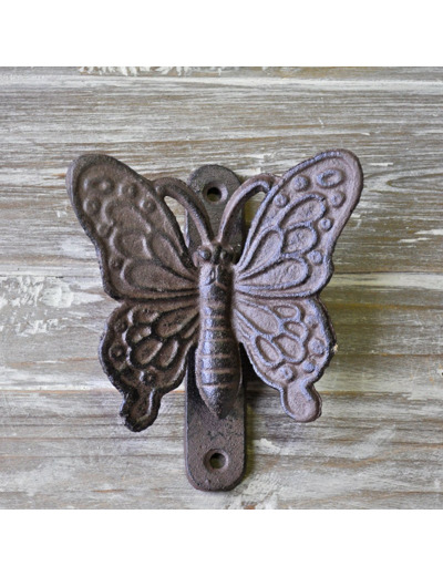 Heurtoir porte fonte Papillon 12x10x4cm