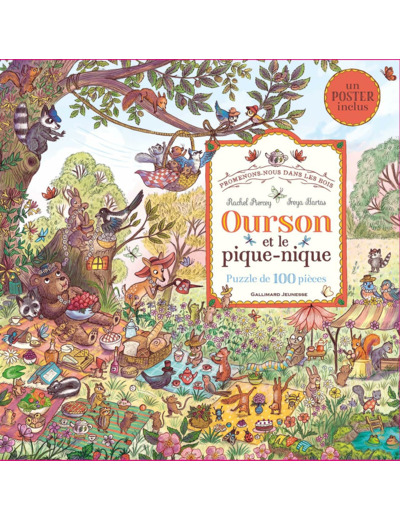 PROMENONS-NOUS DANS LES BOIS - OURSON ET LE PIQUE-NIQUE - PUZZLE DE 100 PIECES