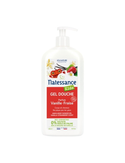 Gel douche corps et cheveux kids Vanille Fraise 500ml