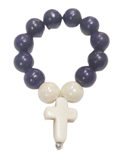Dizainier élastique 8mm en pierre véritable- Lapis Lazuli