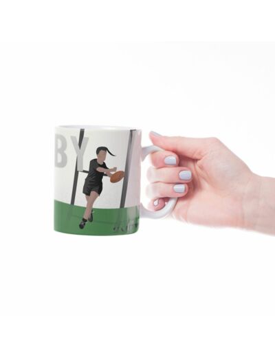 Tasse ou mug "Rugby féminin vintage" - Personnalisable