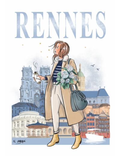 Rennes - affiche, carte postale