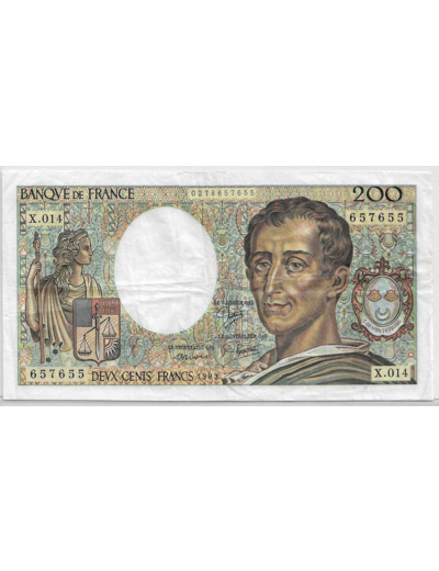 FRANCE 200 Francs MONTESQUIEU 1983 X.014 TTB