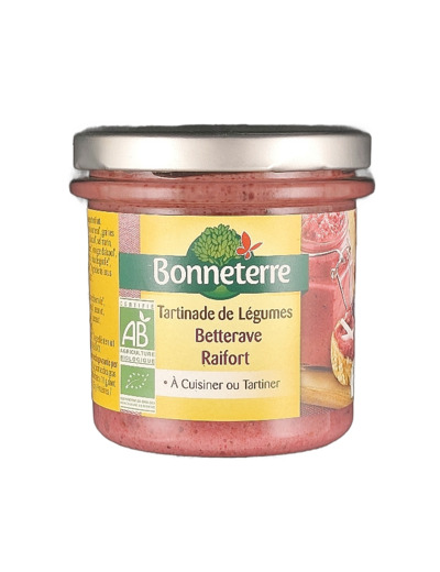 Tartinade de Légumes Betterave Raifort 135g Bio