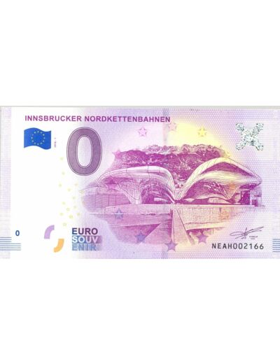 AUTRICHE 2018-1 INNSBRUCKER NORDKETTENBAHNEN BILLET SOUVENIR 0 EURO